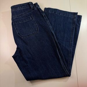 Talbots Flawless High Waist Flair Slit/Welt Pockets 10P Jeans Denim Women’s